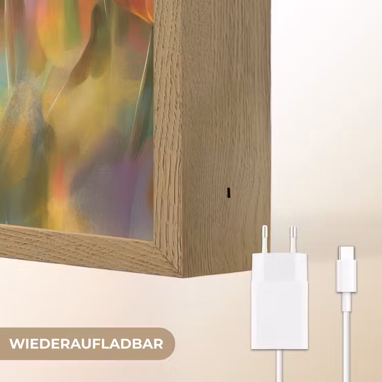 Tulpen - Sprookjesachtig - Kleurrijk Light Box met batterij (Wandlamp) middel -USP_websiteoplaadbaarDE