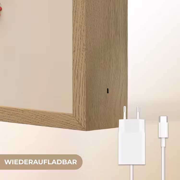 Deurkrans - Strik - Kerst - Rood - Groen Light Box met batterij (Wandlamp) middel -USP_websiteoplaadbaarDE