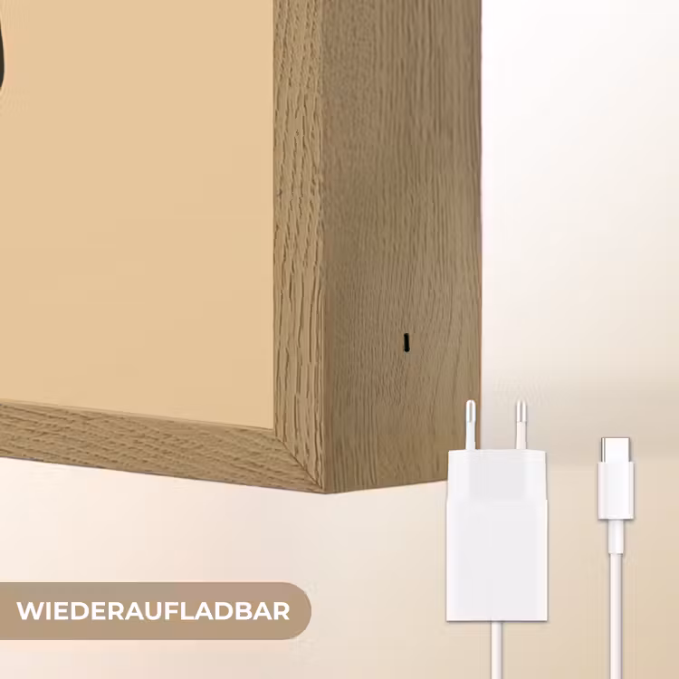 Overlappende profielen - Lichtbruin - Zwart Light Box met batterij (Wandlamp) middel -USP_websiteoplaadbaarDE
