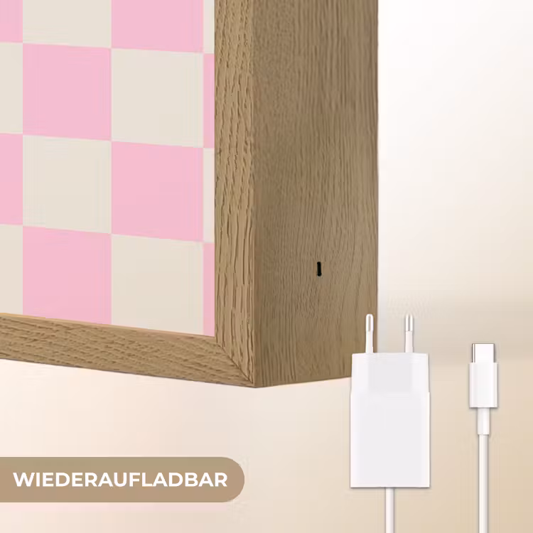 Valentijn - Love - Roze - Oranje Light Box met batterij (Wandlamp) middel -USP_websiteoplaadbaarDE
