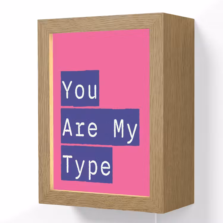 Valentijn - Tekst - Love Light Box met kabel (Wandlamp) klein -3d