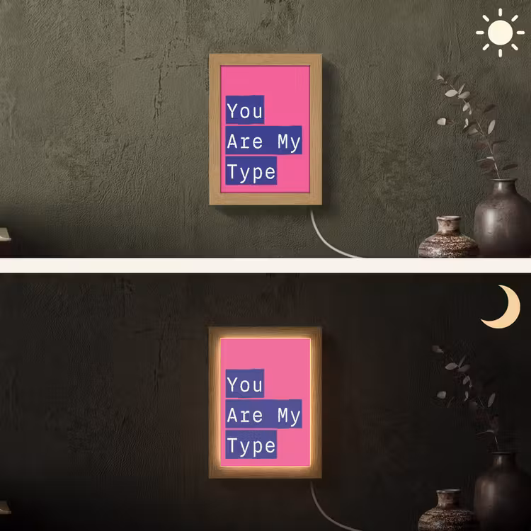 Valentijn - Tekst - Love Light Box met kabel (Wandlamp) klein -sfeer3