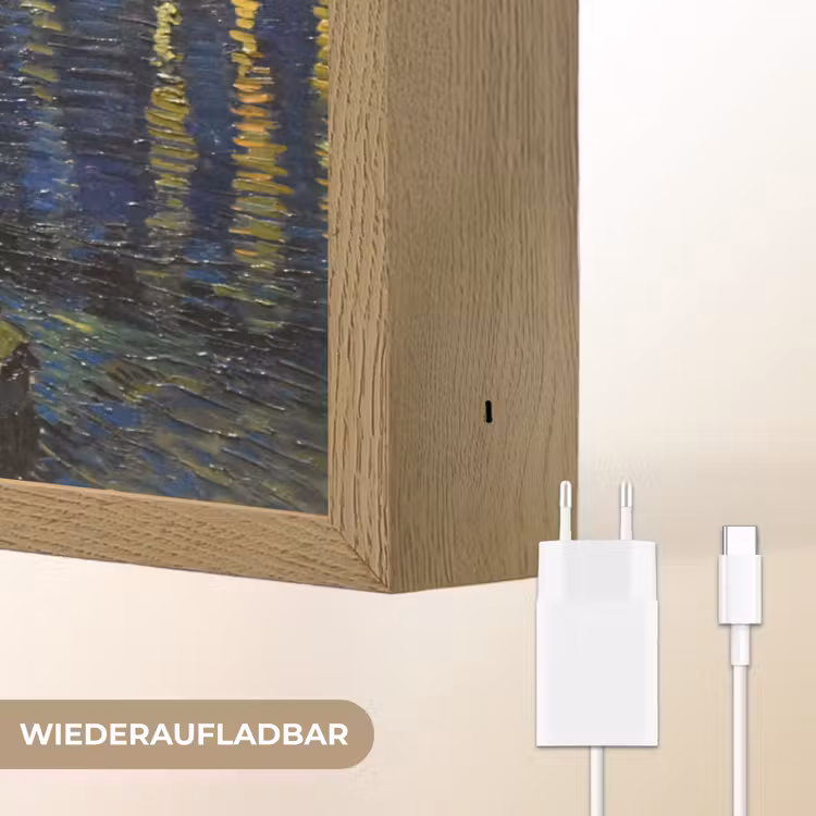 Van Gogh - Brug - Oude meesters Light Box met batterij (Wandlamp) middel -USP_websiteoplaadbaarDE