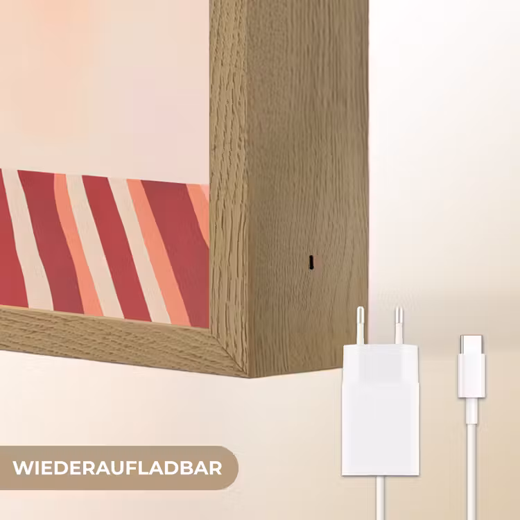 Vaas - Bloemen - Vlinder - Rood Light Box met batterij (Wandlamp) middel -USP_websiteoplaadbaarDE