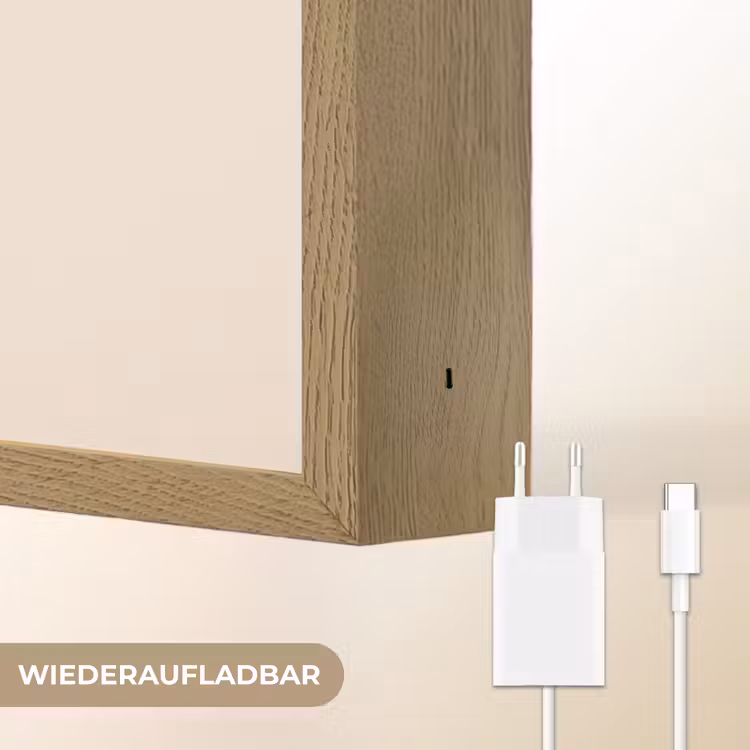 Vaas - Geruit - Bloem - Groen Light Box met batterij (Wandlamp) middel -USP_websiteoplaadbaarDE