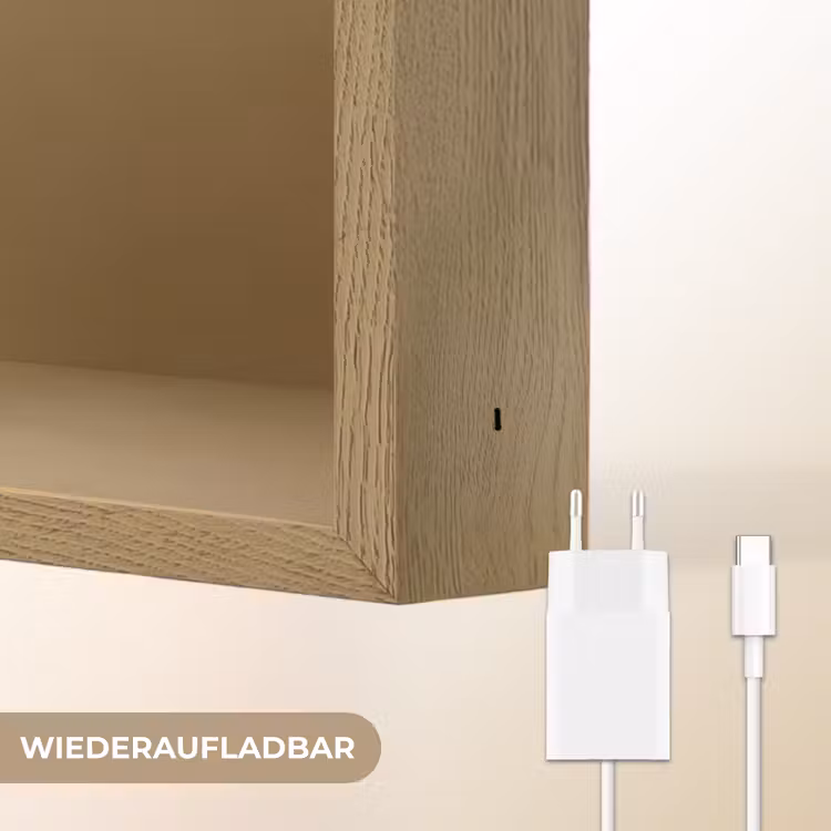 Vaas - Olijftakken - Bladeren - Beige Light Box met batterij (Wandlamp) middel -USP_websiteoplaadbaarDE