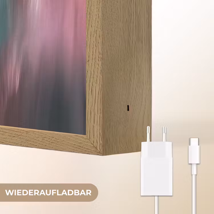 Dromerig - Bloemen - Verfijnde details Light Box met batterij (Wandlamp) middel -USP_websiteoplaadbaarDE