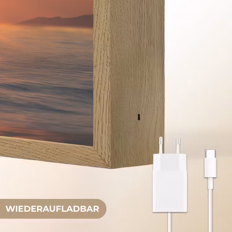 Walvis - Zon - Zee Light Box met batterij (Wandlamp) middel -USP_websiteoplaadbaarDE