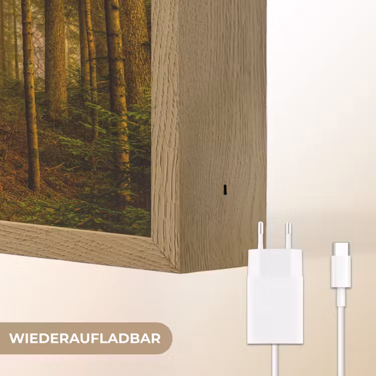 Bos - Natuur - Bomen - Landschap - Bladeren Light Box met batterij (Wandlamp) middel -USP_websiteoplaadbaarDE