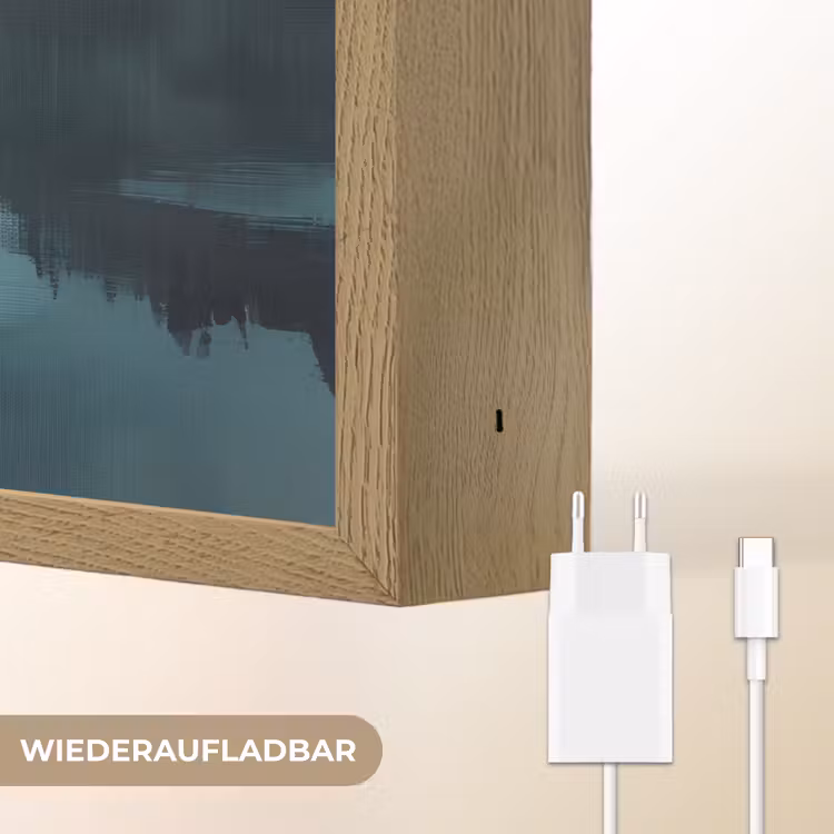 Bossen - Meer - Kano - Oranje Light Box met batterij (Wandlamp) middel -USP_websiteoplaadbaarDE