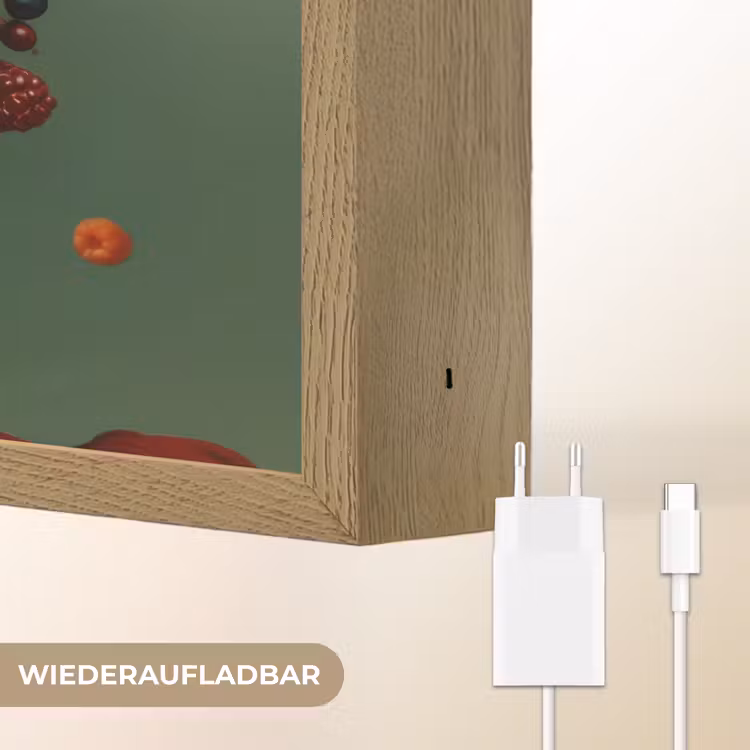 Vrouw - Aardbeien - Frambozen - Bramen - Bessen Light Box met batterij (Wandlamp) middel -USP_websiteoplaadbaarDE