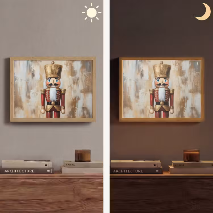 Kerst - Poppetje - Abstract Light Box met batterij (Wandlamp) middel -sfeer3