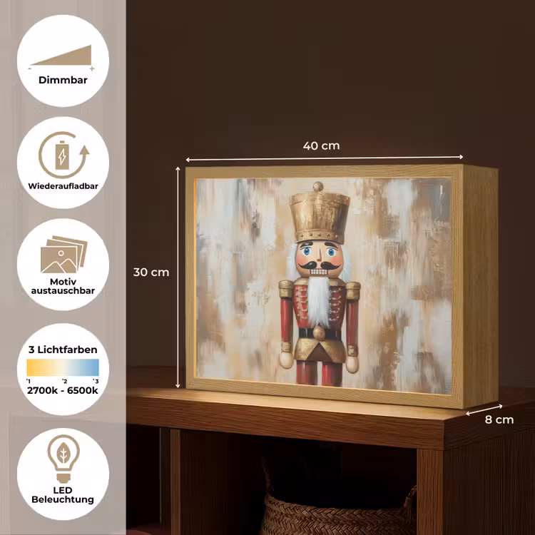 Kerst - Poppetje - Abstract Light Box met batterij (Wandlamp) middel -USP_websiteoverzichtDE