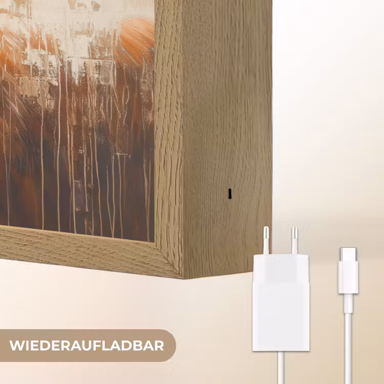 Kerst - Schotse Hooglander - Bruin - Krans Light Box met batterij (Wandlamp) middel -USP_websiteoplaadbaarDE