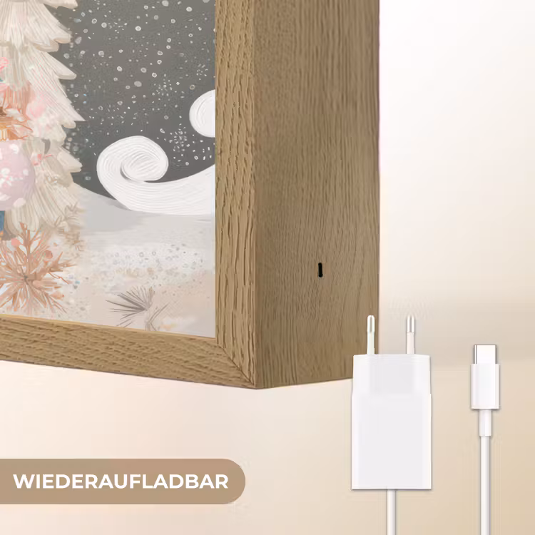 Kerst - Gnomen - Pastel Light Box met batterij (Wandlamp) middel -USP_websiteoplaadbaarDE