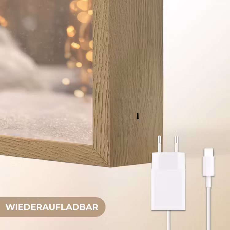 Kerst - Gnome - Bord - Kleurrijk Light Box met batterij (Wandlamp) middel -USP_websiteoplaadbaarDE