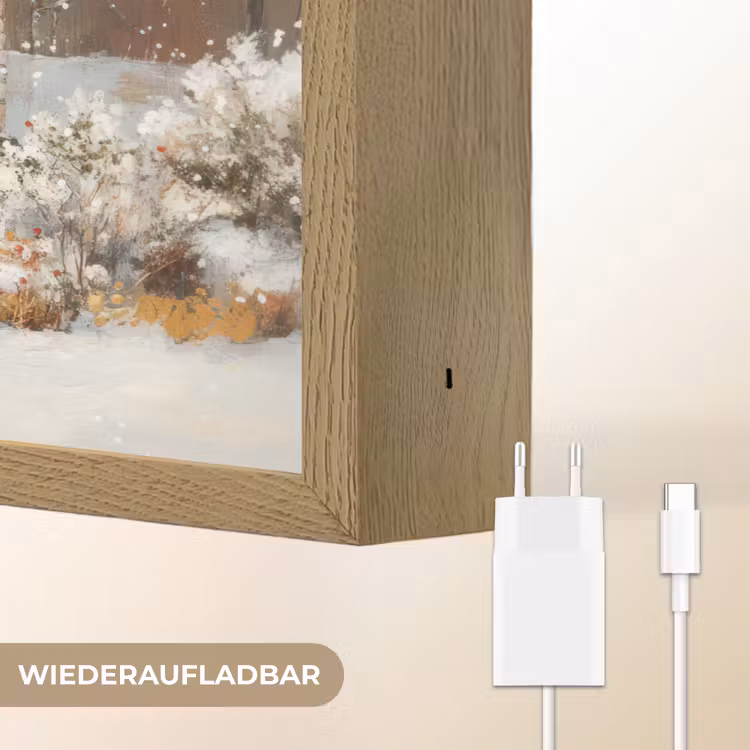 Kerst - Huis - Winter - Sneeuw Light Box met batterij (Wandlamp) middel -USP_websiteoplaadbaarDE