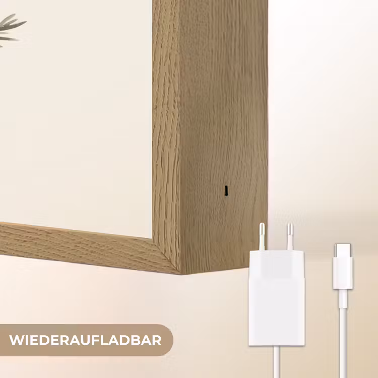 Kerstkrans - Kerst - Goud - Beige Light Box met batterij (Wandlamp) middel -USP_websiteoplaadbaarDE
