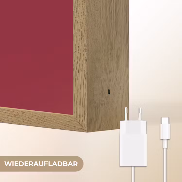 Santa - Wine - Rood - Kerst - Kerstman Light Box met batterij (Wandlamp) middel -USP_websiteoplaadbaarDE