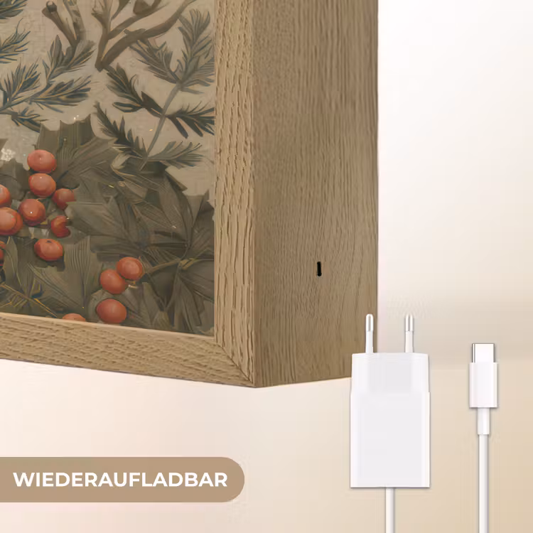 Kerstgnome - Konijntjes - Kleurrijk Light Box met batterij (Wandlamp) middel -USP_websiteoplaadbaarDE