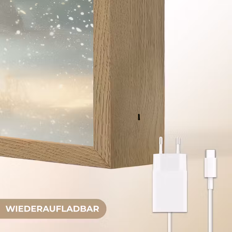 Kerstmagie - Winterwoud - Rendier Light Box met batterij (Wandlamp) middel -USP_websiteoplaadbaarDE