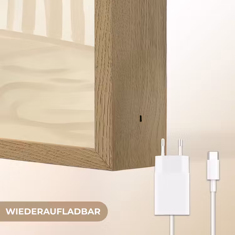 Wijn - Druiven - Kaas - Bladeren Light Box met batterij (Wandlamp) middel -USP_websiteoplaadbaarDE