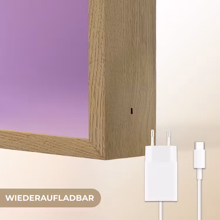 Druif - Disco - Glitter - Paars Light Box met batterij (Wandlamp) middel -USP_websiteoplaadbaarDE
