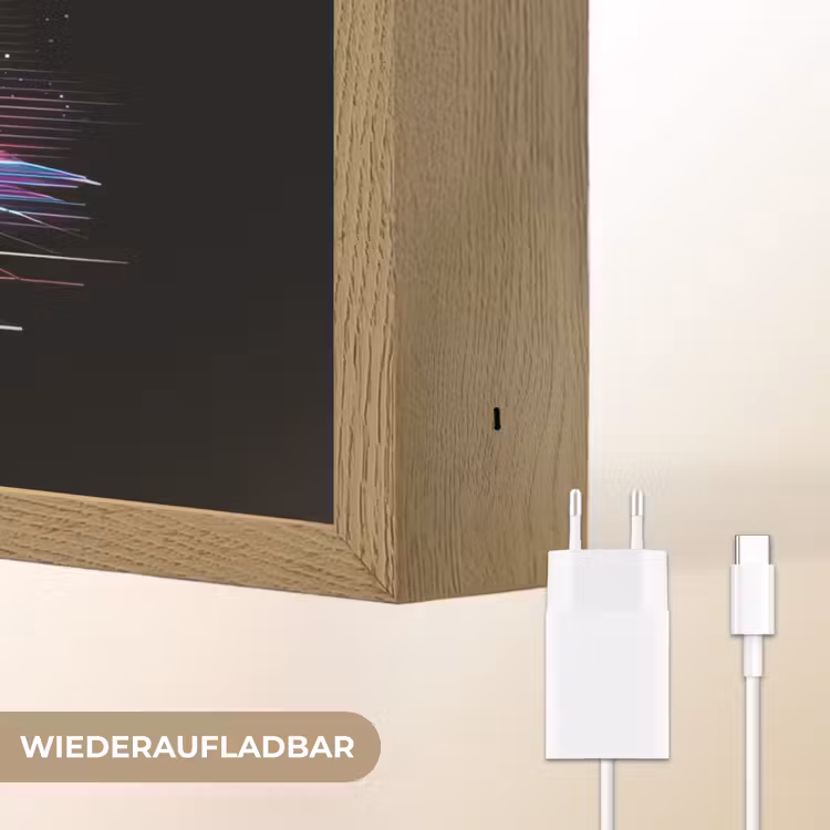 Kubus - Kleurrijk - Raster Light Box met batterij (Wandlamp) middel -USP_websiteoplaadbaarDE