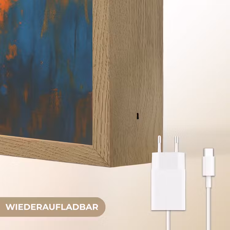 Zebra - Abstract - Blauw Light Box met batterij (Wandlamp) middel -USP_websiteoplaadbaarDE