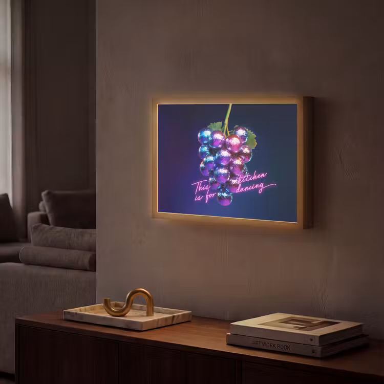 Quote - Neon - Disco - Druiven Light Box met batterij (Wandlamp) middel -sfeer1