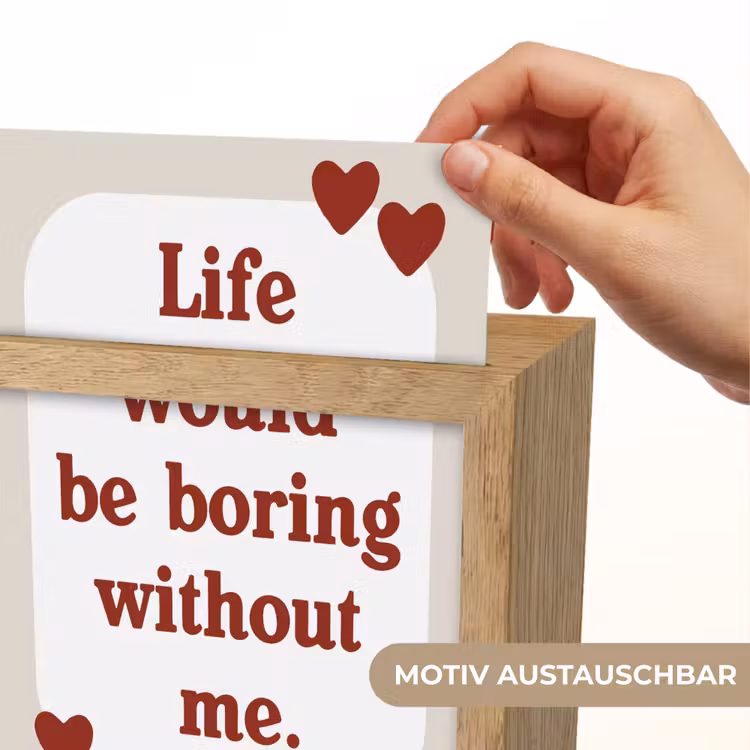 Quote - Tekstballon - Hartjes Light Box met kabel (Wandlamp) klein -USP_websiteprintDE