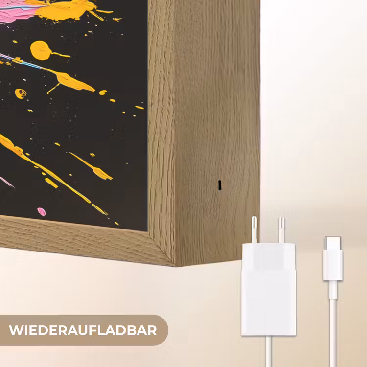 Citroen - Graffiti - Kleurrijk - Verf - Modern Light Box met batterij (Wandlamp) middel -USP_websiteoplaadbaarDE