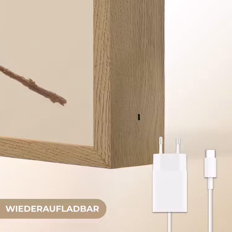 Tak - Groene Bladeren - Vruchten Light Box met batterij (Wandlamp) middel -USP_websiteoplaadbaarDE