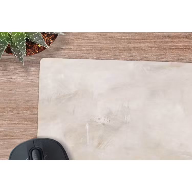 Abstrakt - Landschap - Modern - Beige - Kunst muismat rubber klein -closeup