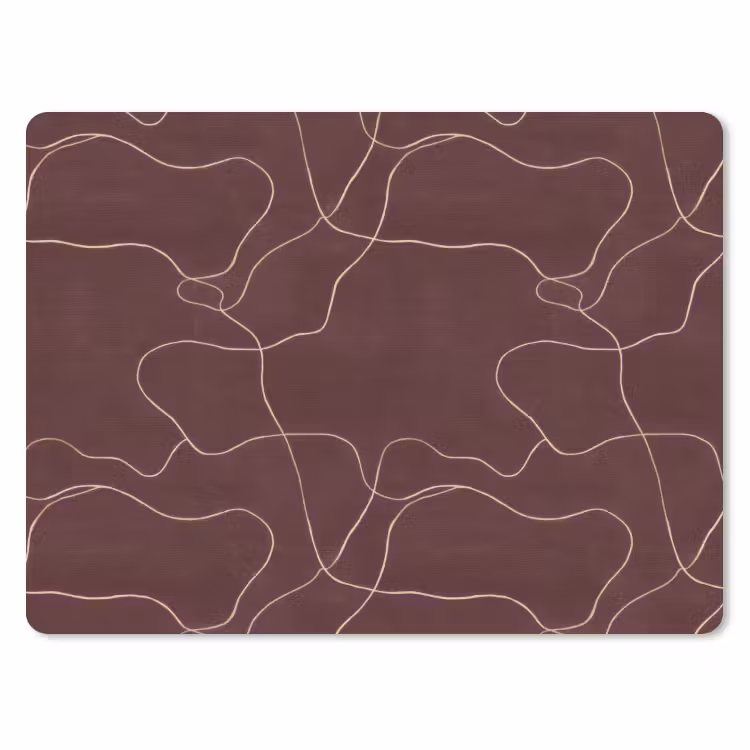 Abstract - Modern - Bruin muismat rubber klein 262 -3d
