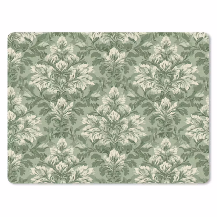 Sierlijk - Lichtgroen - Planten - Patroon - Getailleerd muismat rubber klein 262 -3d