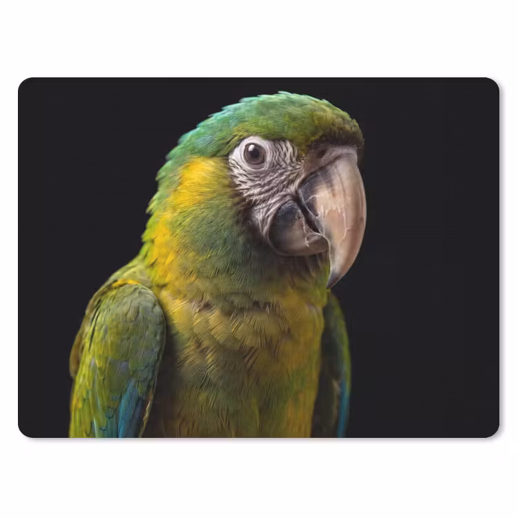 Ara - Portret - Groen muismat rubber klein -3d
