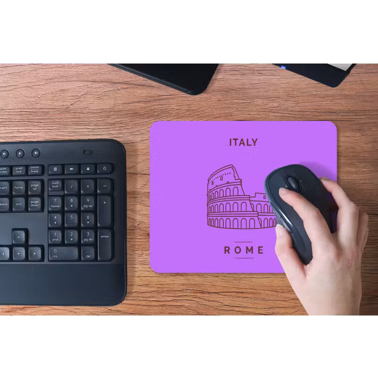 Architectuur - Colosseum - Rome - Minimalistisch - Paars muismat rubber klein -toetsenbord