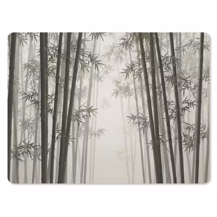Bamboe - Bos - Mist - Natuur muismat rubber klein -3d