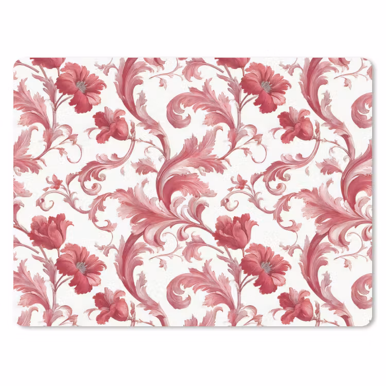Barok - Patroon - Rood muismat rubber klein 262 -3d