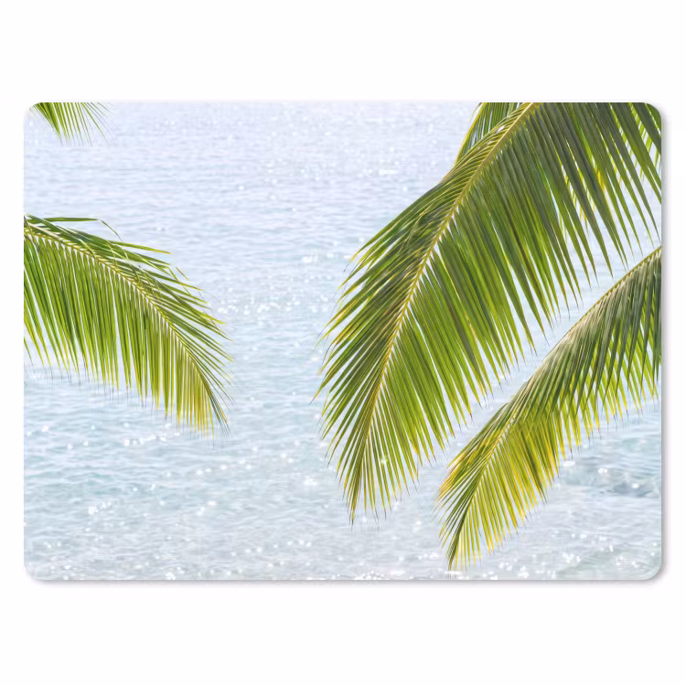 Boom - Bladeren - Water - Tropisch - Groen muismat rubber klein -3d