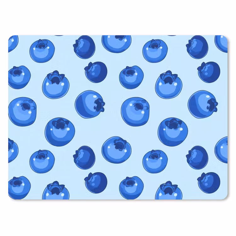 Bessen - Modern - Blauw muismat rubber klein 262 -3d