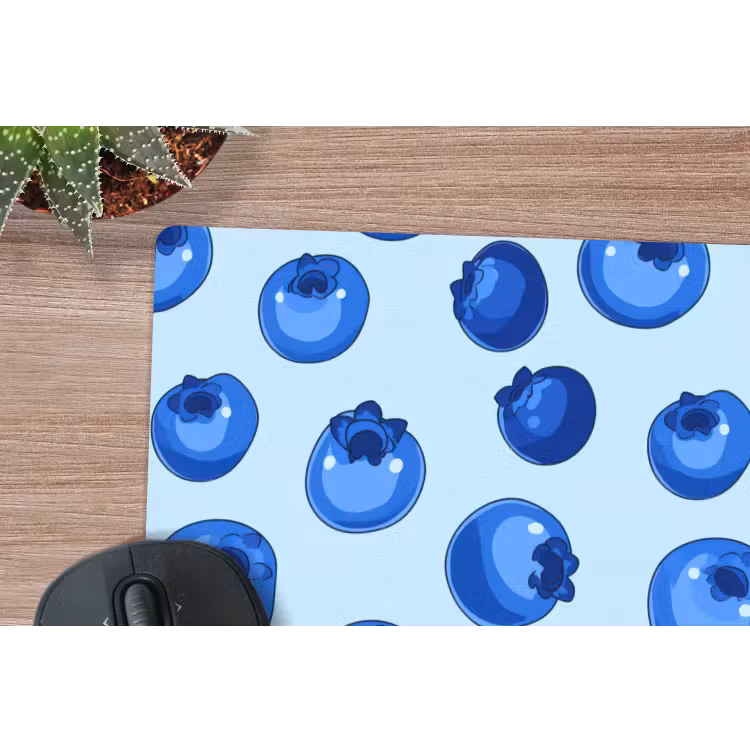Bessen - Modern - Blauw muismat rubber klein 262 -closeup