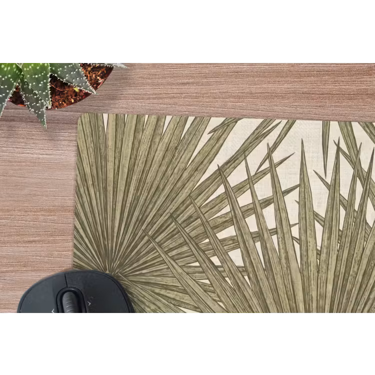 Blad - Tropisch - Patroon - Natuur - Groen muismat rubber klein -closeup