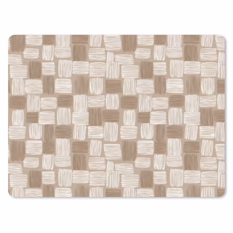 Blok - Patroon - Bruin muismat rubber klein 262 -3d