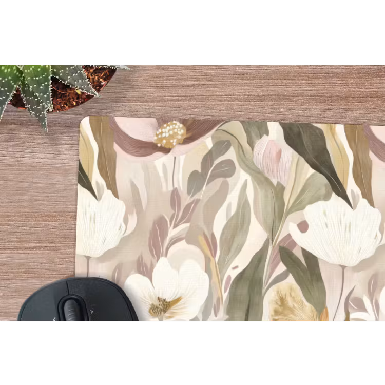Bloemen - Aquarel - Kleurrijk muismat rubber klein 262 -closeup
