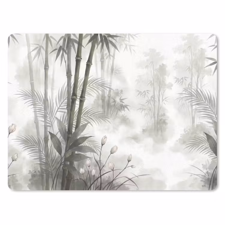 Bloemen - Knop - Tuin - Illustratie - Wit muismat rubber klein -3d