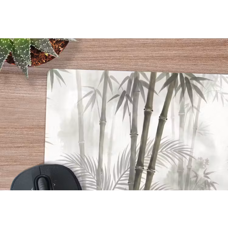 Bloemen - Knop - Tuin - Illustratie - Wit muismat rubber klein -closeup