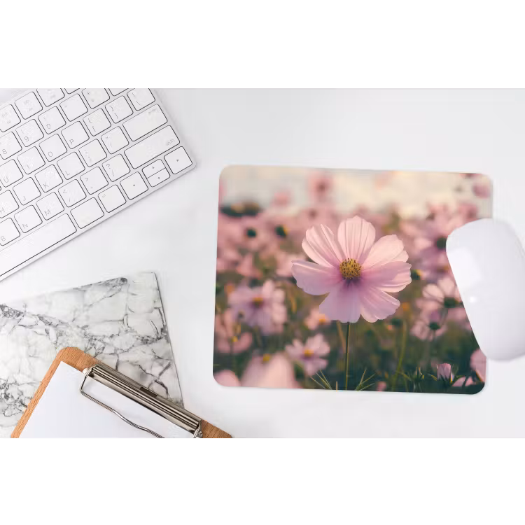 Bloemen - Paars - Wazig muismat rubber klein -witbureau