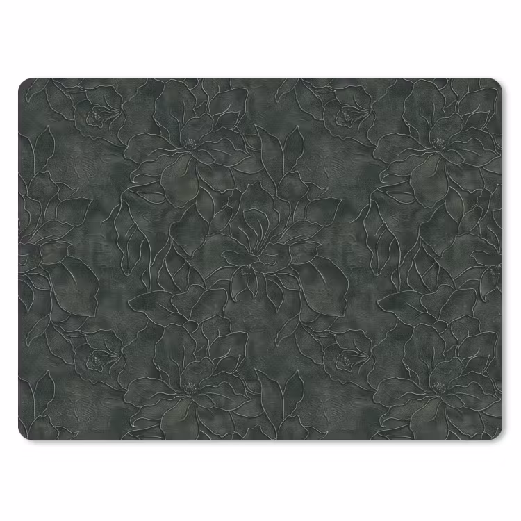 Bloemen - Lijnen - Groen muismat rubber klein 262 -3d